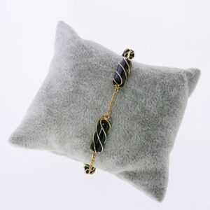 Black Coral Torsadee Gold Bracelet - 9KY (375) 18cm