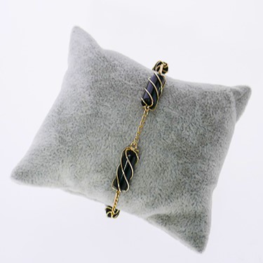 Black Coral Torsadee Gold Bracelet - 9KY (375) 18cm