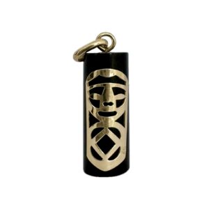 Tale Black Onyx Gold Pendant 9KY (375)