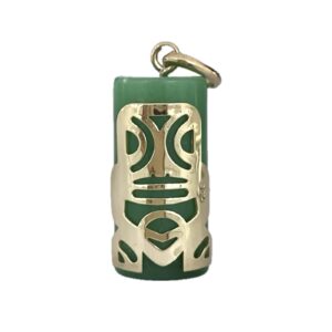 Tiki on Chrysophrase Gold Pendant - 9KY (375) GM