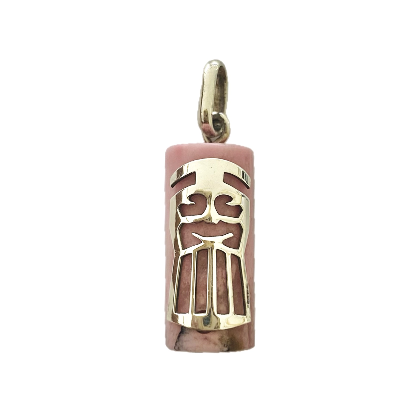"Tapu" Mini on Rhodonite Pendant in Sterling Silver (925)