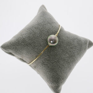 Tahitian Pearl 12mm Gold Bangle - 14KY (585)