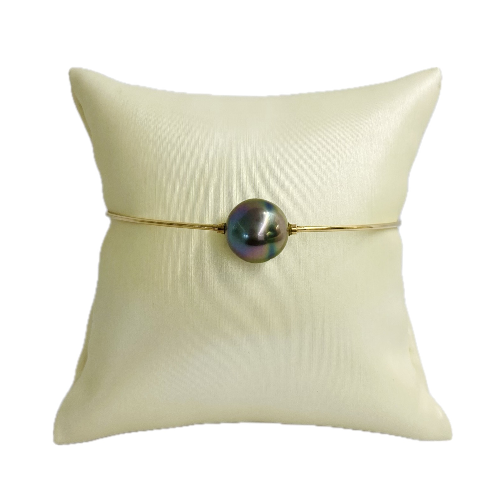 Tahitian Pearl 11mm Gold Bangle - 14KY (585)