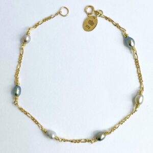 Tahitian Keshis Gold Bracelet - 9KY (375) 20cm