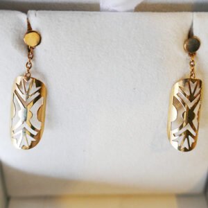 DANCE/SHIELD FEMALE LEGER DROP CHAIN EARRING 9K GOLD (375) EP9K001NF