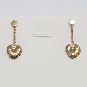 MONSTERA MINI LEAF DROP CHAIN EARRING 9K GOLD (375) EP9K08NC