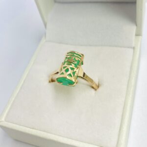 Tabou on Chrysophrase Gold Ring - 9KY (375)