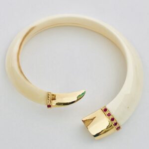 Tusk Bracelet With Rubies 14K Gold (585)