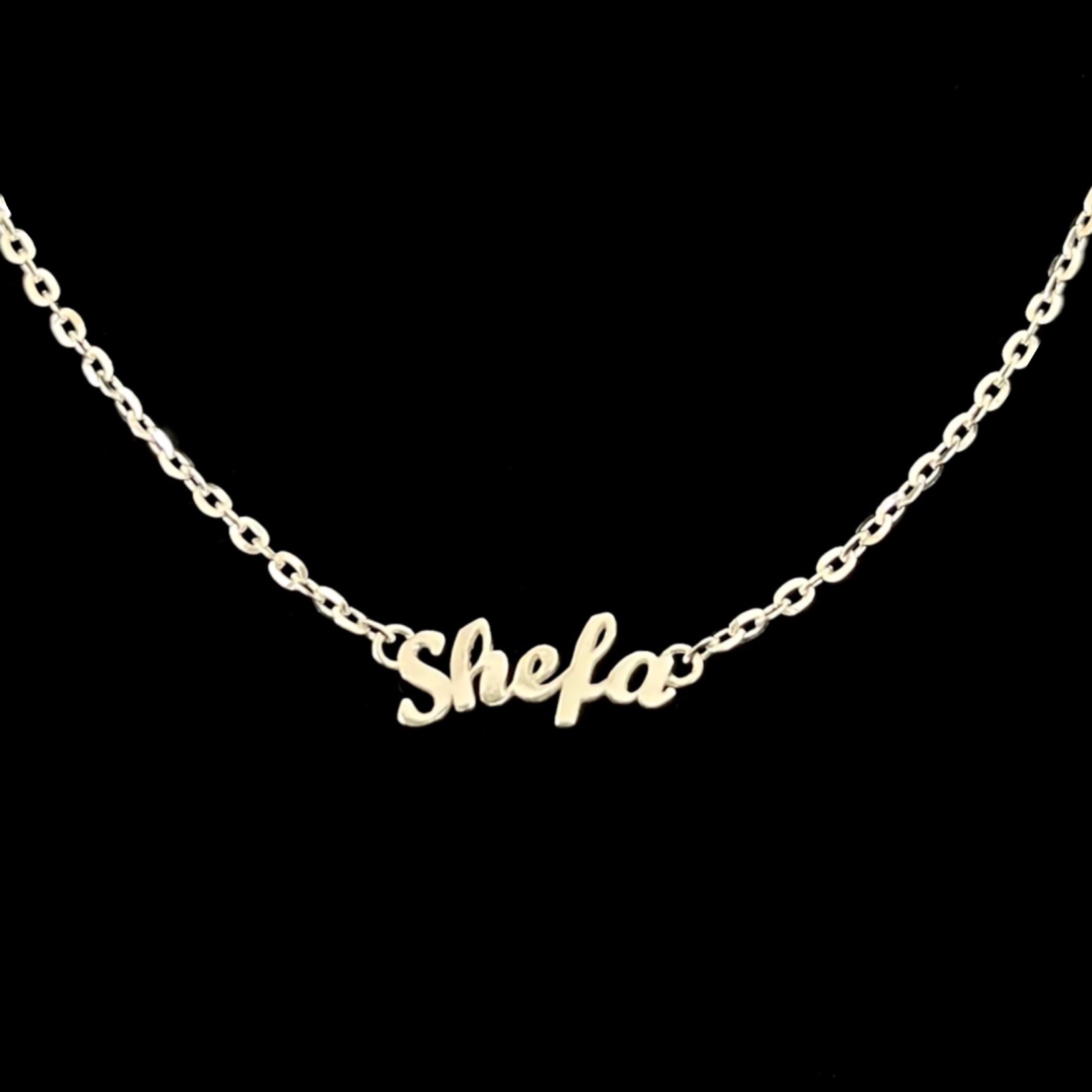 "Shefa" Name Necklace Sterling Silver (925)