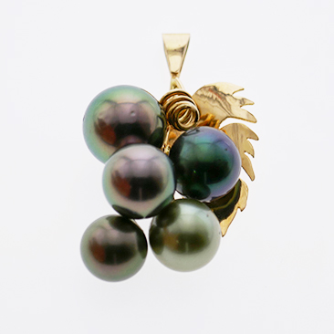 Tahitian Pearls Grapes Pendant 18K Gold (750)