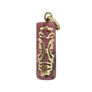 Ponahre on Rhodonite Gold Pendant - 9KY (375)