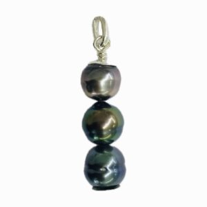 Triple Tahitian Pearls Pendant in Sterling Silver (925)