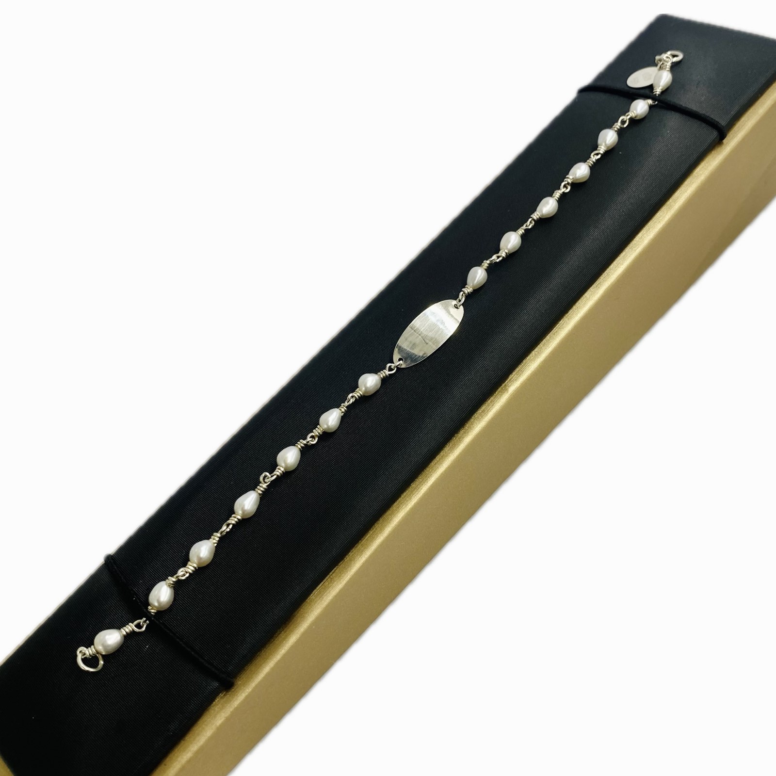 Bracelet with Freshwater Keshis in Sterling Silver (925)