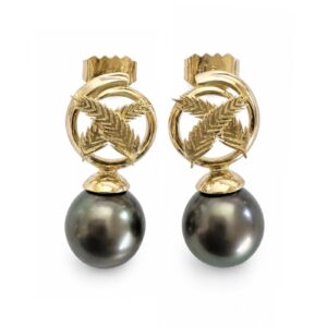 Tusk Namele & Tahiti Pearl Gold Earring (375)